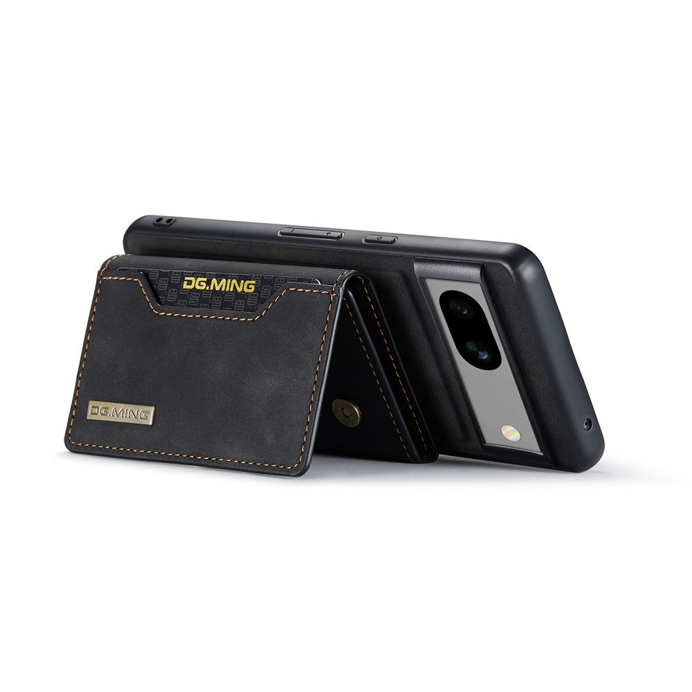 DG.MING M2 Series for Google Pixel 8a Case Detachable Wallet Leather Coated PC+TPU Phone Cover