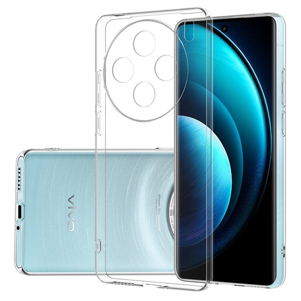 For vivo X100s Case Slim TPU Transparent Protective Back Cover Precise Cutouts