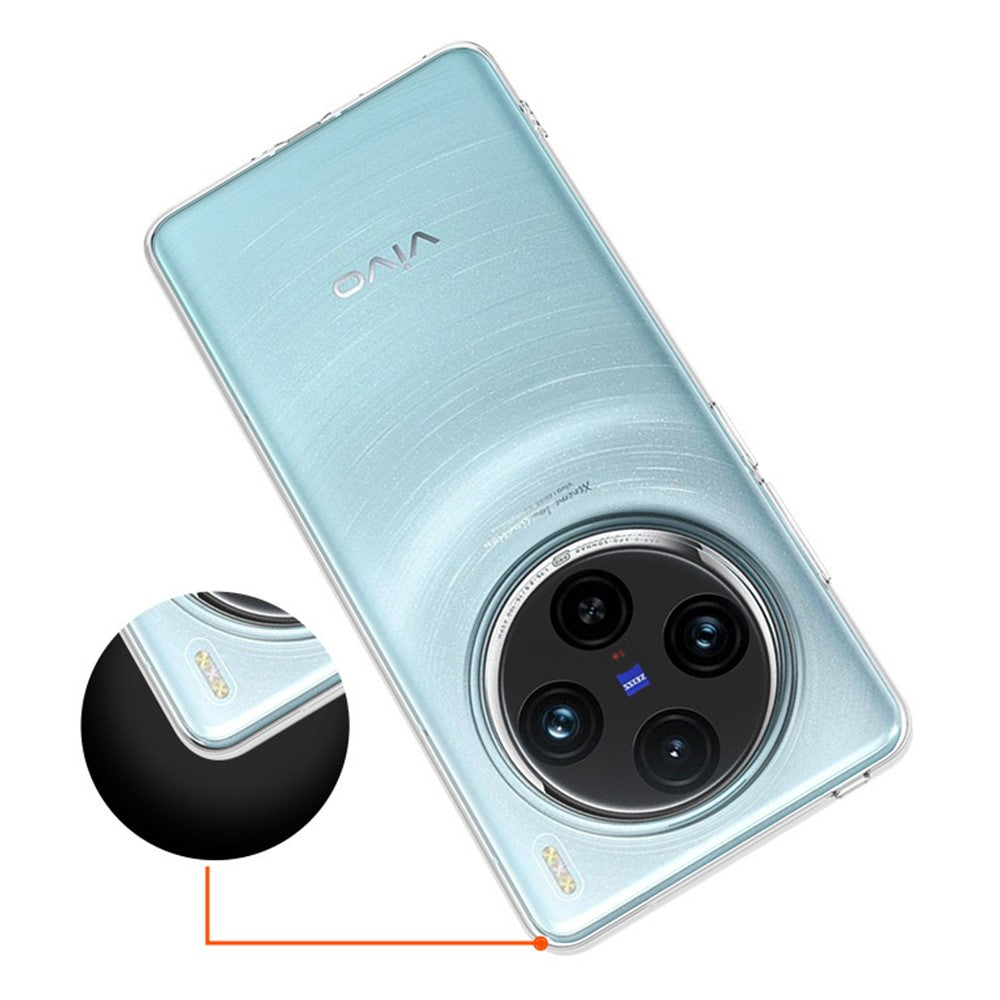 For vivo X100s Case Slim TPU Transparent Protective Back Cover Precise Cutouts
