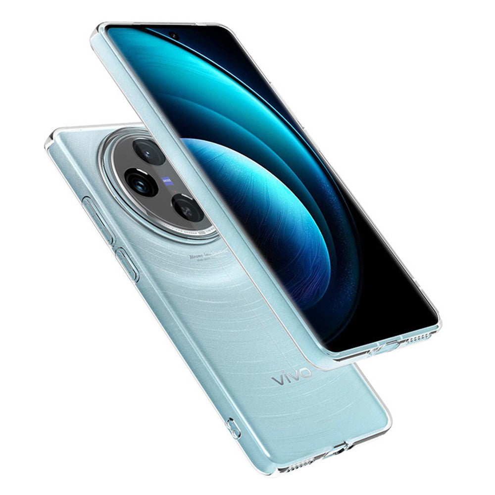 For vivo X100s Case Slim TPU Transparent Protective Back Cover Precise Cutouts