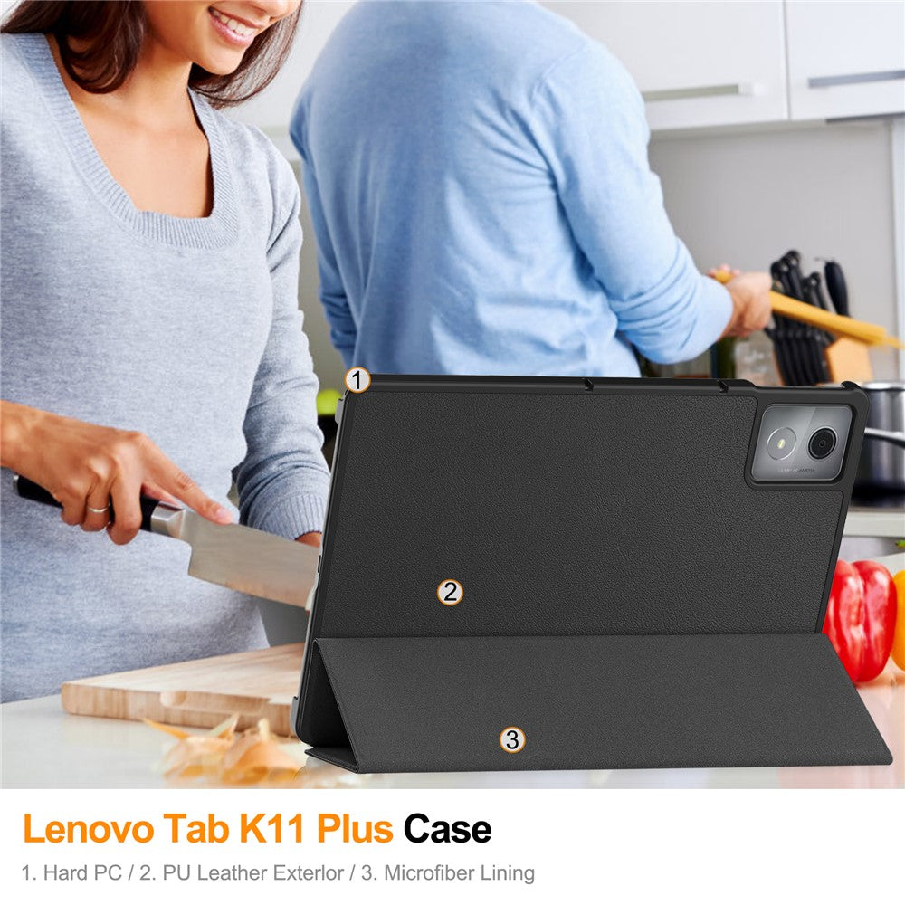 For Lenovo Tab K11 Plus Shockproof Case Leather Stand Tablet Cover