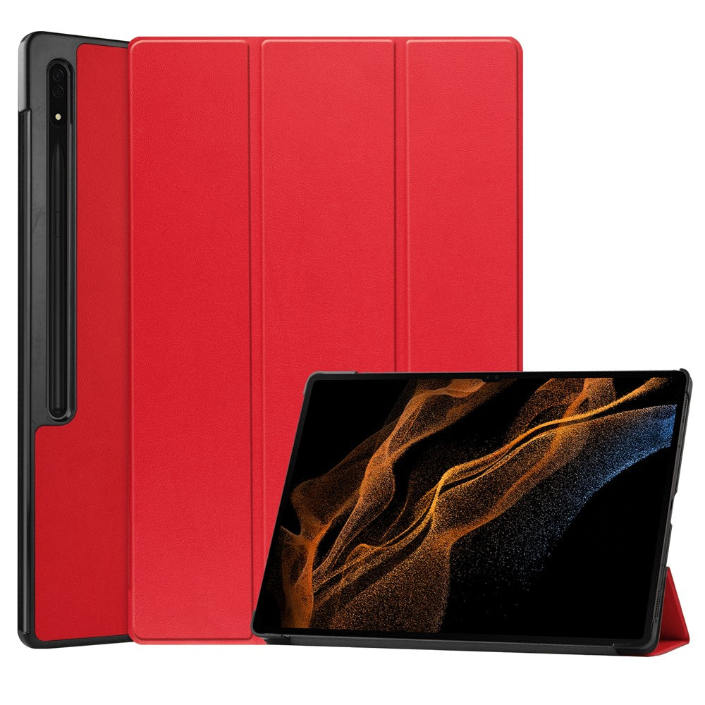 Leather Case for Samsung Galaxy Tab S10 Ultra / Tab S9 Ultra / Tab S8 Ultra Anti-Drop Stand Tablet Cover