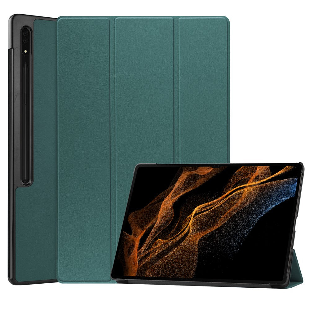 Leather Case for Samsung Galaxy Tab S10 Ultra / Tab S9 Ultra / Tab S8 Ultra Anti-Drop Stand Tablet Cover