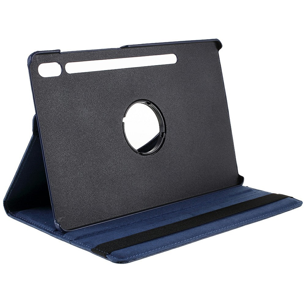 For Samsung Galaxy Tab S10 FE+ Case Rotating Stand PU Leather + PC Tablet Cover with Elastic Band
