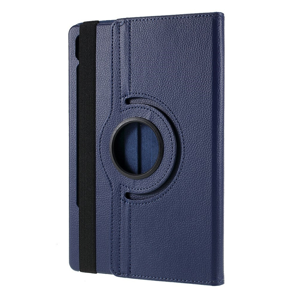 For Samsung Galaxy Tab S10 FE+ Case Rotating Stand PU Leather + PC Tablet Cover with Elastic Band