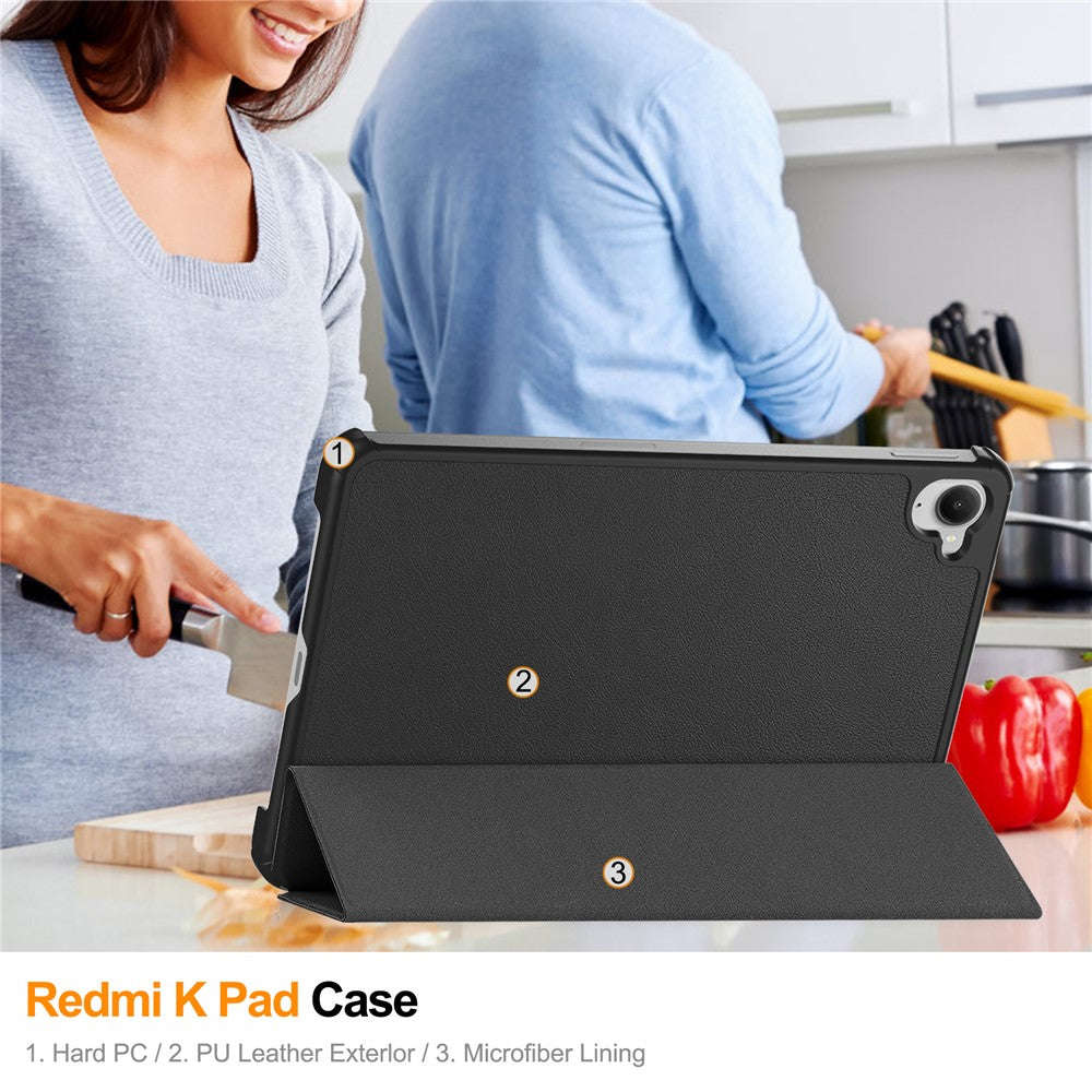 For Xiaomi Pad Mini / Redmi K Pad Case Anti-Drop Leather Stand Tablet Cover