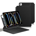 For iPad Pro 11 (2025) / 11 (2024) Smart Pogo Pin Direct Connection Keyboard + Leather Tablet Case