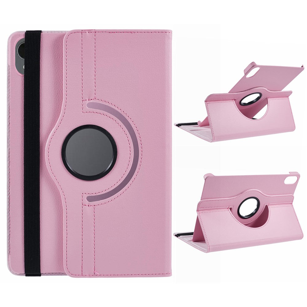 For Samsung Galaxy Tab S11 Case Rotating Stand PU Leather + PC Tablet Cover with Elastic Band