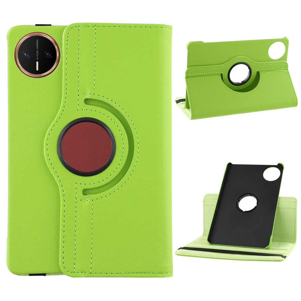 For Huawei MatePad Mini Case Rotating Stand PU Leather + PC Tablet Cover with Elastic Band