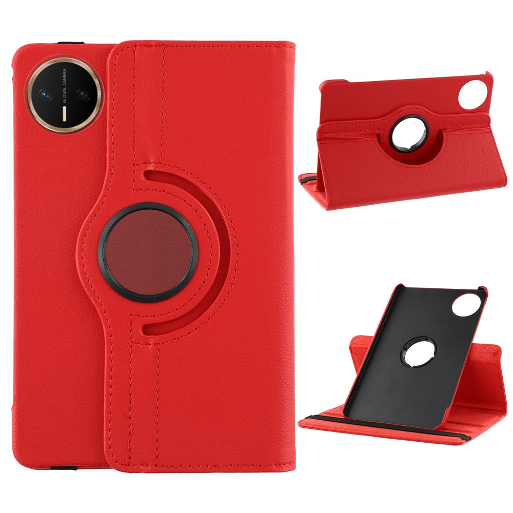 For Huawei MatePad Mini Case Rotating Stand PU Leather + PC Tablet Cover with Elastic Band