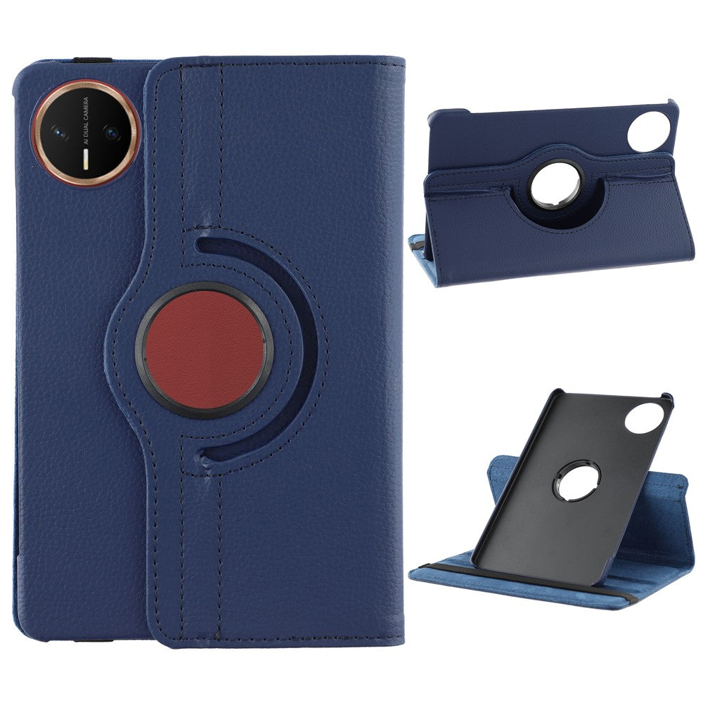 For Huawei MatePad Mini Case Rotating Stand PU Leather + PC Tablet Cover with Elastic Band