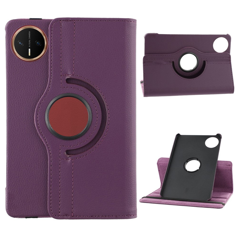 For Huawei MatePad Mini Case Rotating Stand PU Leather + PC Tablet Cover with Elastic Band
