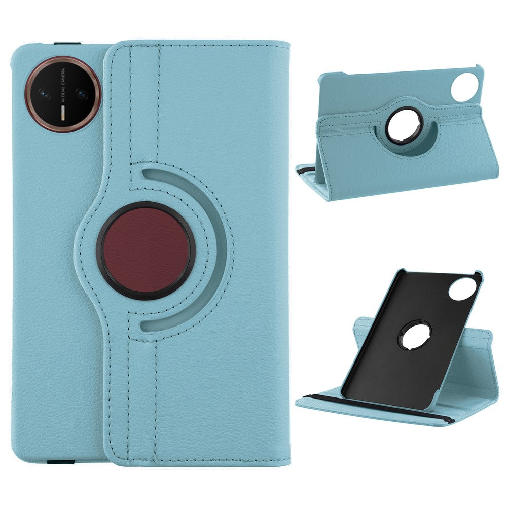 For Huawei MatePad Mini Case Rotating Stand PU Leather + PC Tablet Cover with Elastic Band