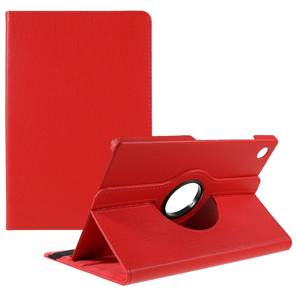 For Samsung Galaxy Tab A11+ Case Rotating Stand PU Leather + PC Tablet Cover with Elastic Band