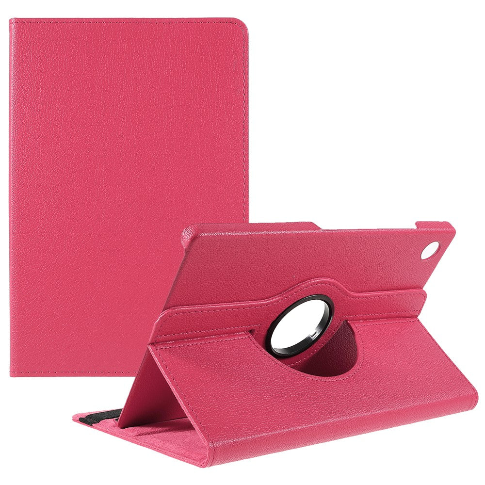 For Samsung Galaxy Tab A11+ Case Rotating Stand PU Leather + PC Tablet Cover with Elastic Band