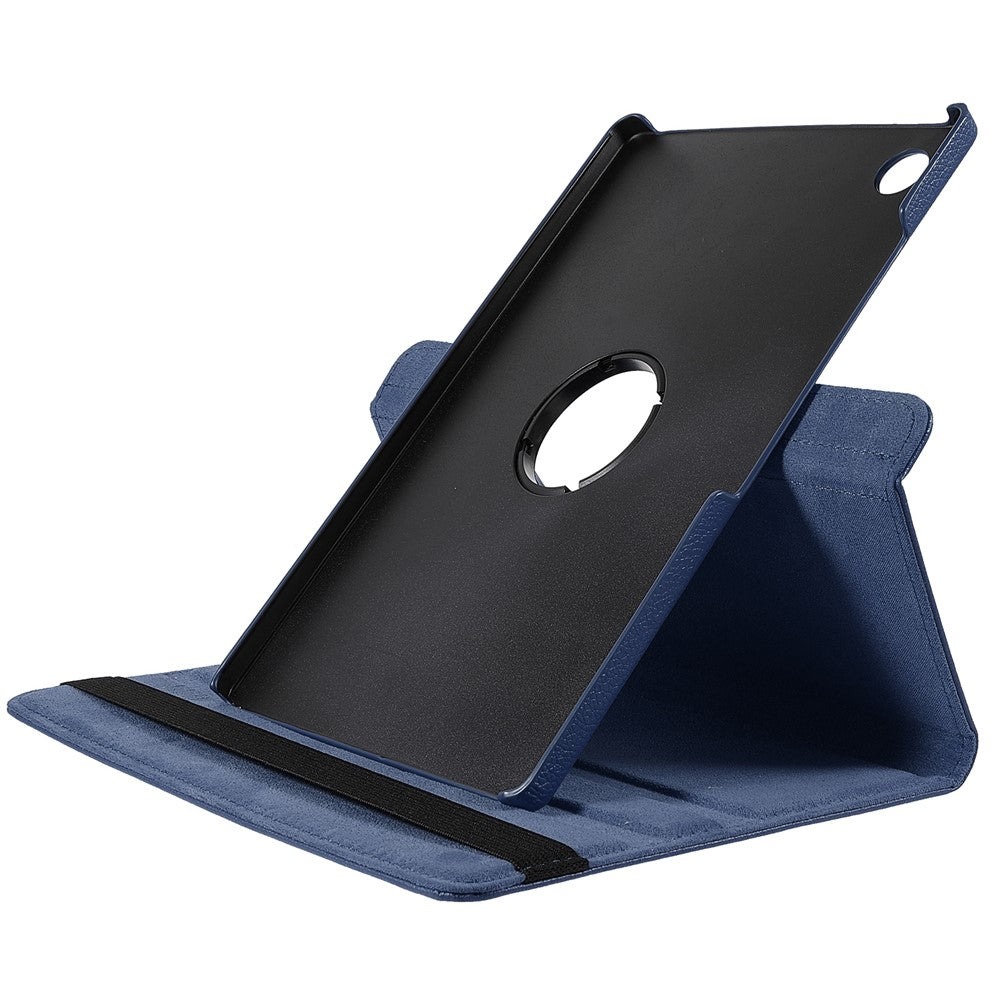For Samsung Galaxy Tab A11+ Case Rotating Stand PU Leather + PC Tablet Cover with Elastic Band