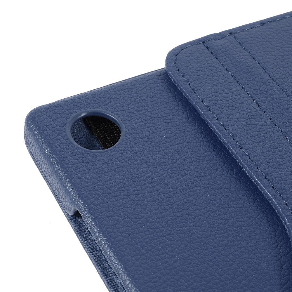 For Samsung Galaxy Tab A11+ Case Rotating Stand PU Leather + PC Tablet Cover with Elastic Band