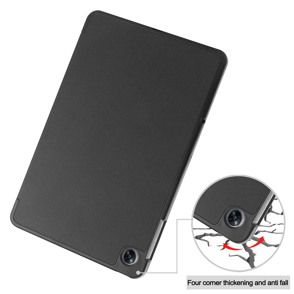 Shockproof Case for Oppo Pad Air PU Leather+PC Protective Case Auto Wake / Sleep Tablet Cover with Trifold Stand