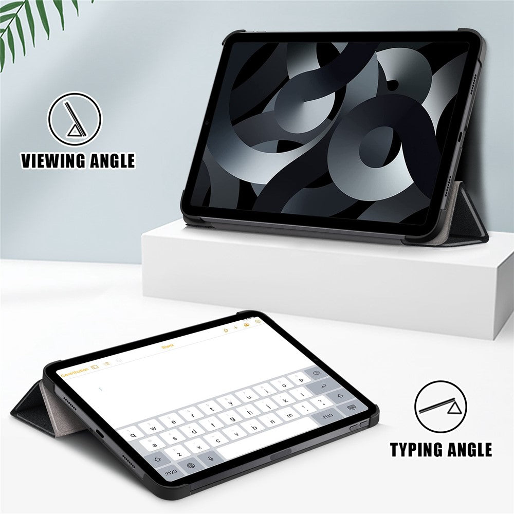 For iPad (2025)/10.9 (2022) PU Leather Tablet Case Trifold Stand Full Protection Tablet Cover