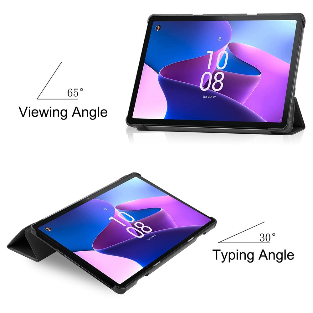 For Lenovo Tab M10 (Gen 3) TB-328FU/TB-328XU PU Leather Trifold Stand Cover Auto Sleep/Wake Case