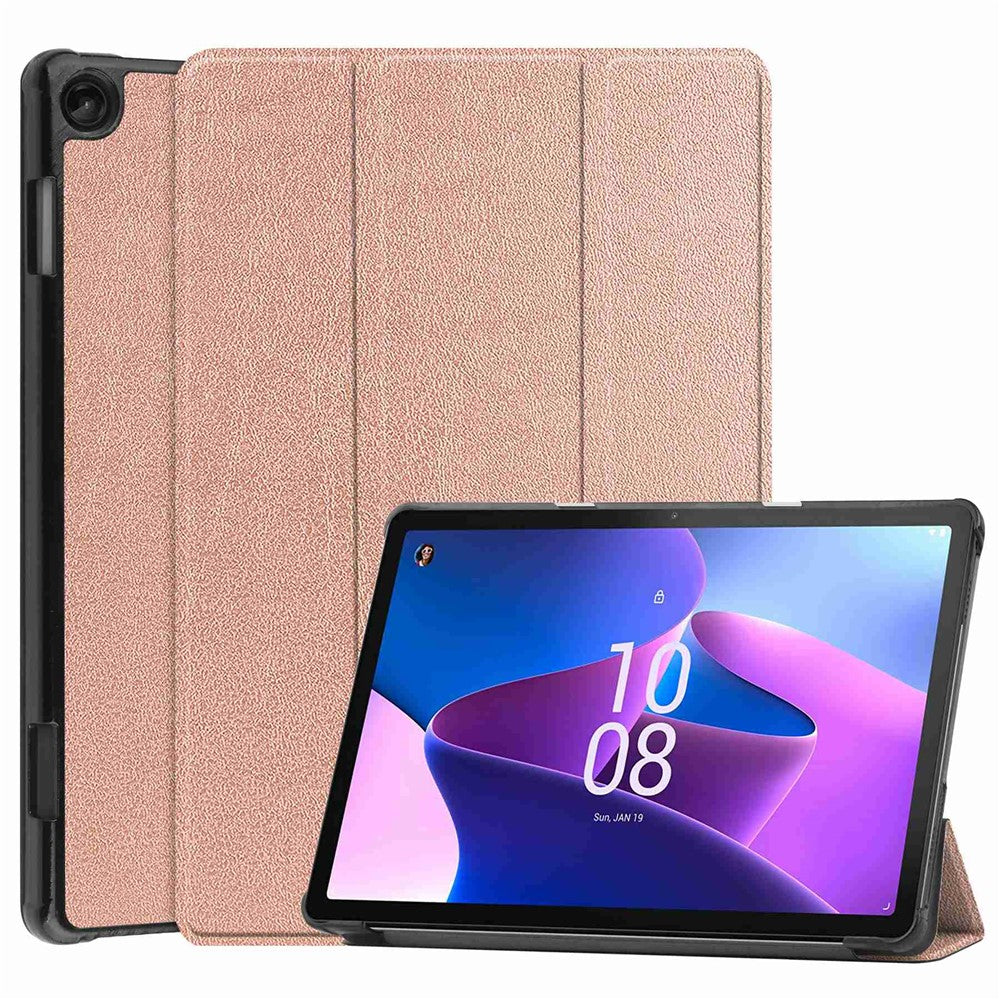 For Lenovo Tab M10 (Gen 3) TB-328FU/TB-328XU PU Leather Trifold Stand Cover Auto Sleep/Wake Case
