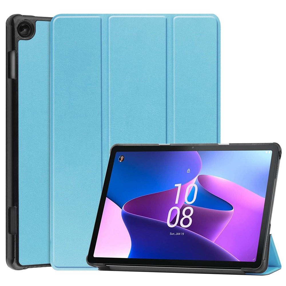 For Lenovo Tab M10 (Gen 3) TB-328FU/TB-328XU PU Leather Trifold Stand Cover Auto Sleep/Wake Case