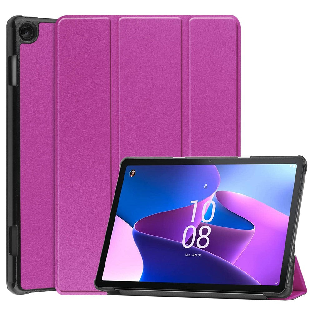For Lenovo Tab M10 (Gen 3) TB-328FU/TB-328XU PU Leather Trifold Stand Cover Auto Sleep/Wake Case