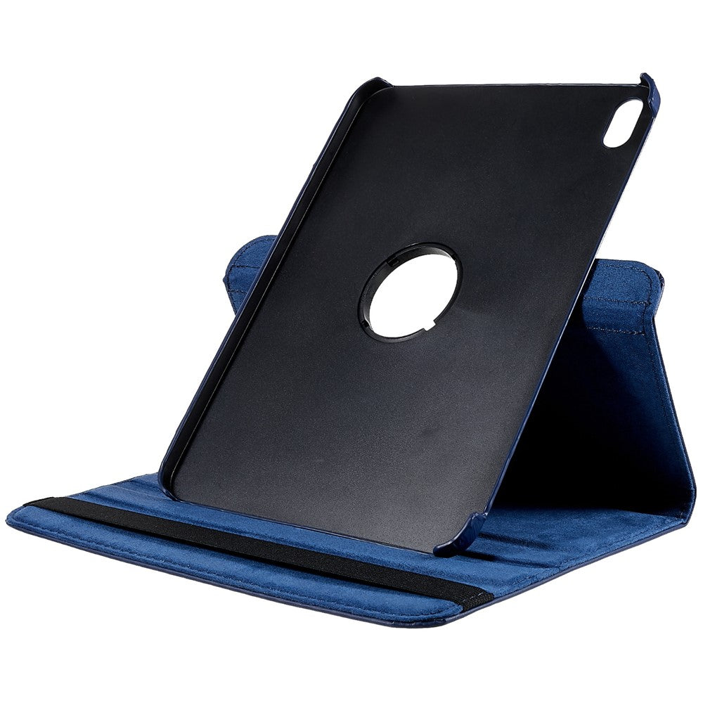 For iPad (2025) / 10.9 (2022) Protective Case Rotary Stand PU Leather Anti-Drop Tablet Cover with Elastic Band