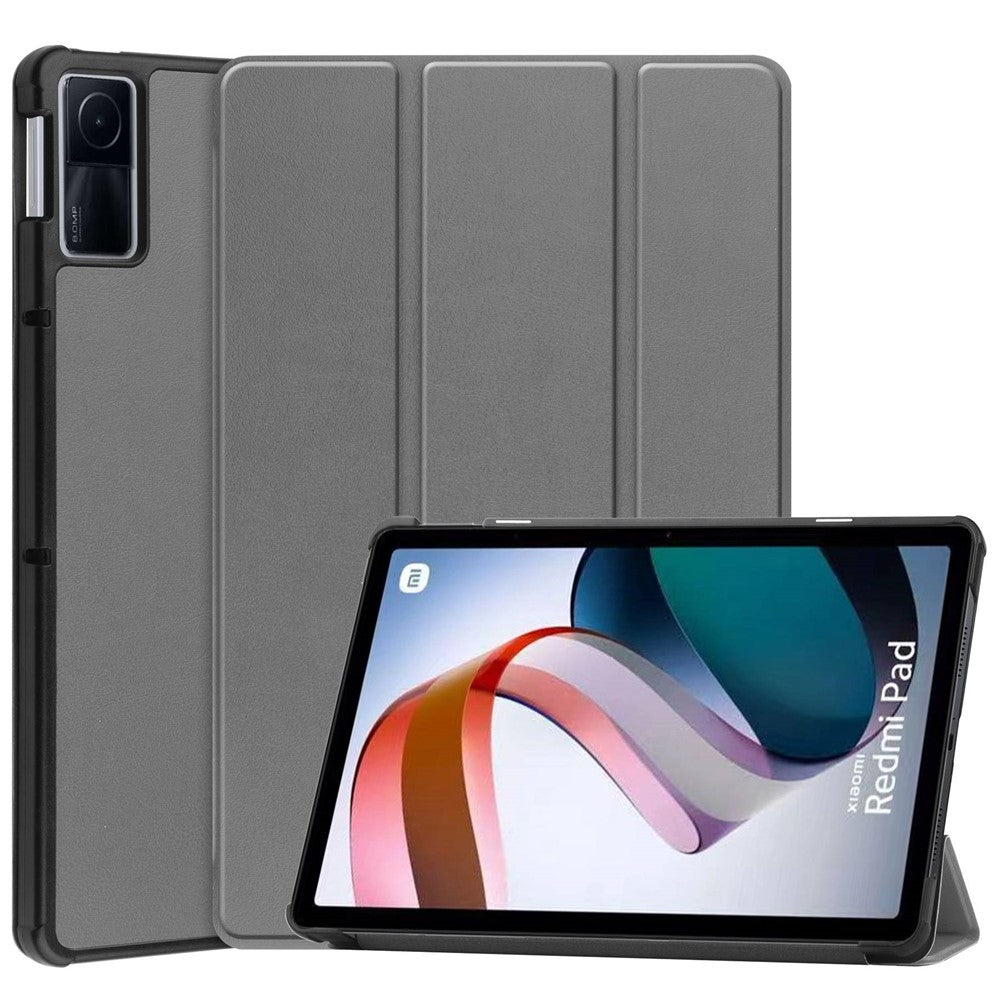 For Xiaomi Redmi Pad PU Leather Trifold Stand Cover Auto Sleep / Wake Protective Shell