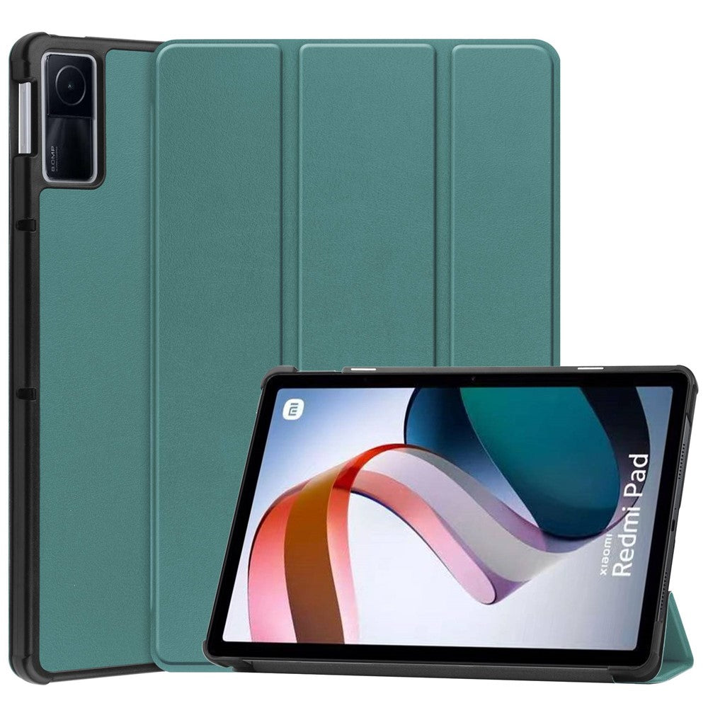 For Xiaomi Redmi Pad PU Leather Trifold Stand Cover Auto Sleep / Wake Protective Shell