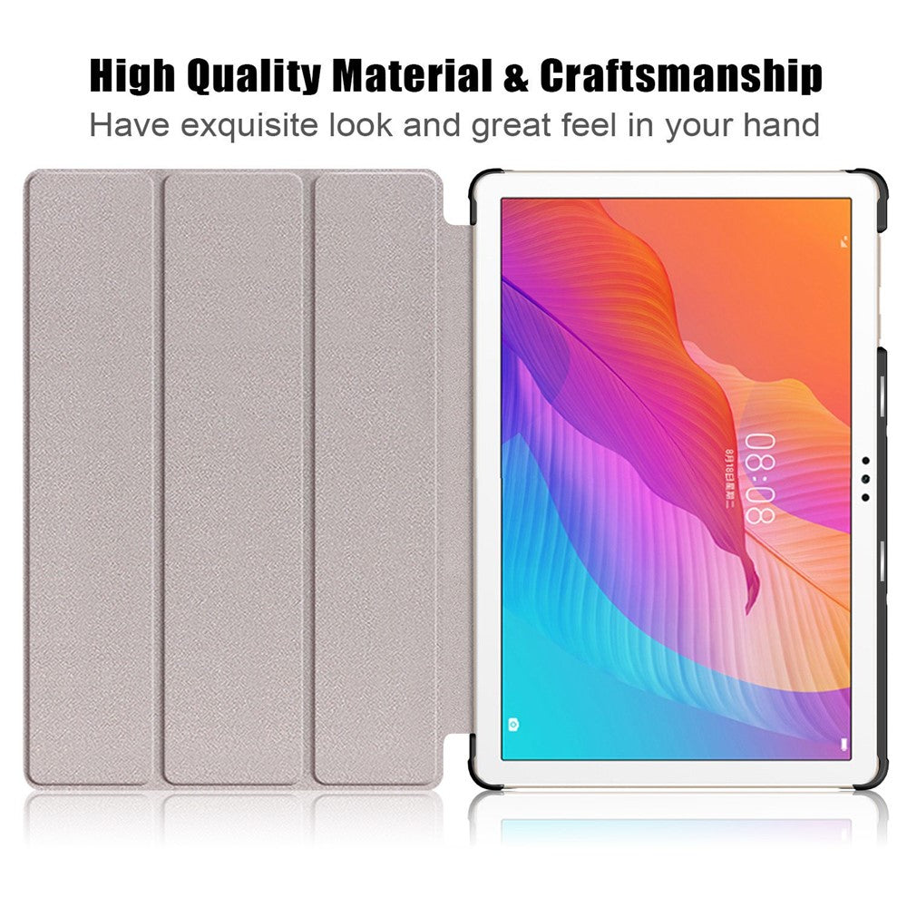 For Honor Pad X8 / X8 Lite / Huawei MatePad T 10 PU Leather Trifold Stand Cover Anti-drop Tablet Protective Case