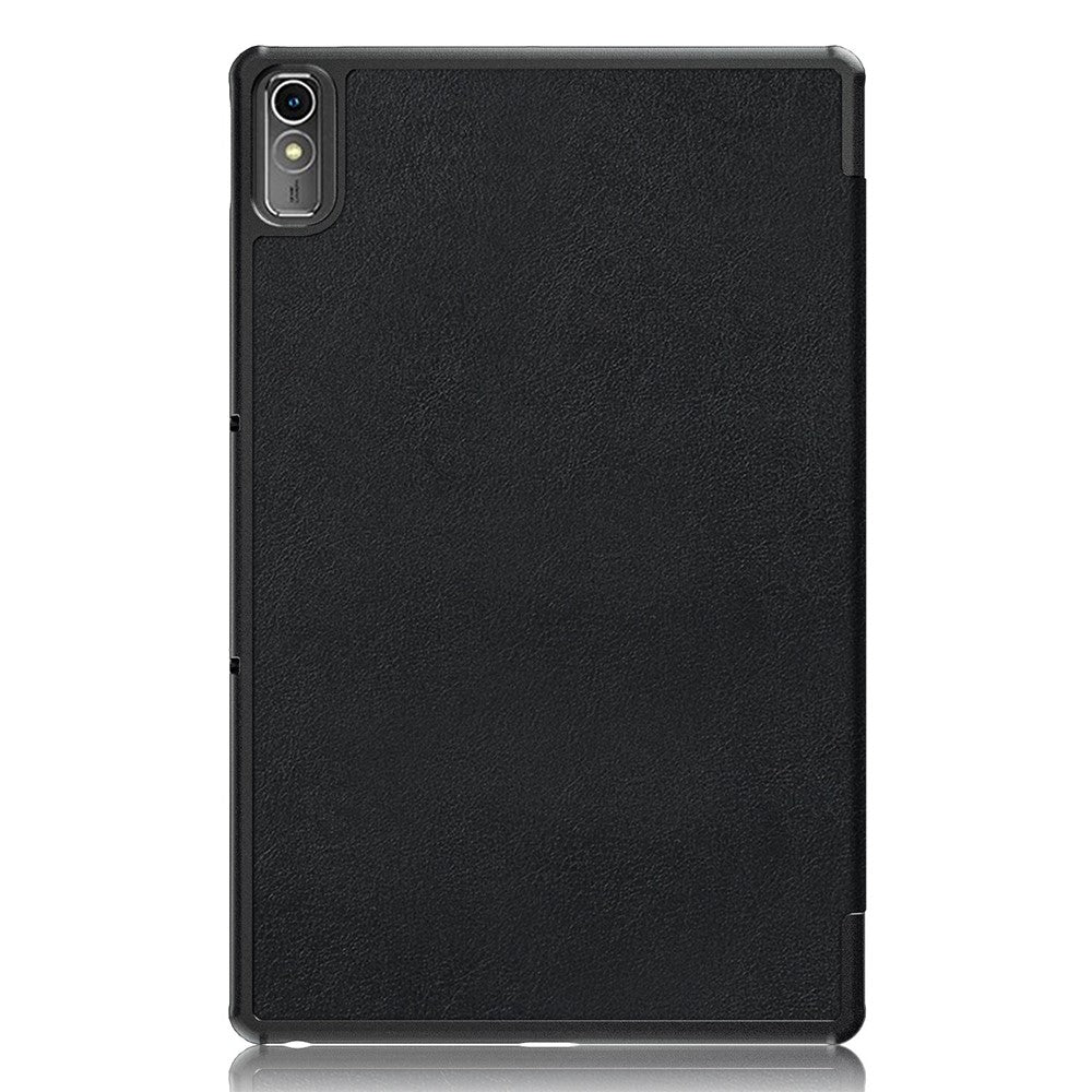 For Lenovo Tab P11 Gen 2 Solid Color PU Leather Tablet Case Tri-fold Stand Auto Wake  /  Sleep Smart Cover