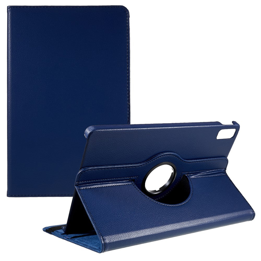 For Lenovo Tab P11 Gen 2 Rotary Tablet Case Stand PU Leather Drop-Proof Tablet Cover with Elastic Band