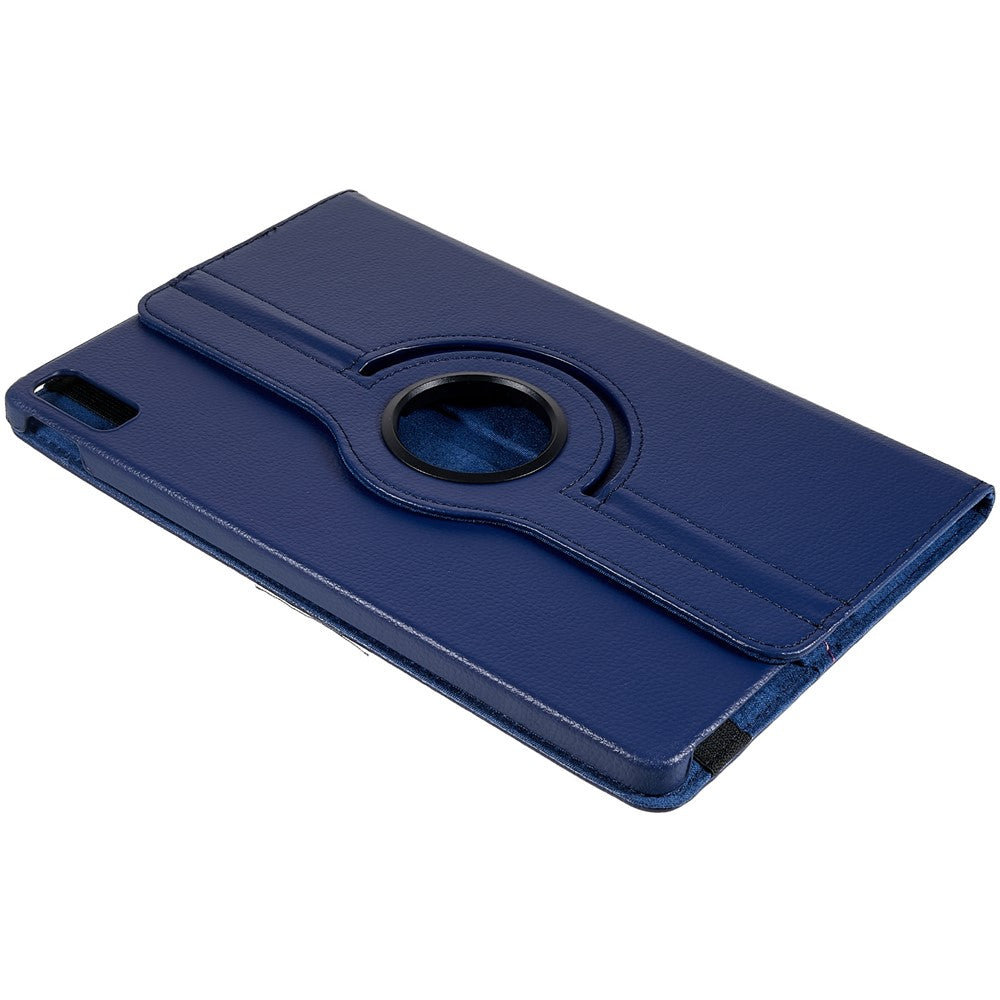 For Lenovo Tab P11 Gen 2 Rotary Tablet Case Stand PU Leather Drop-Proof Tablet Cover with Elastic Band
