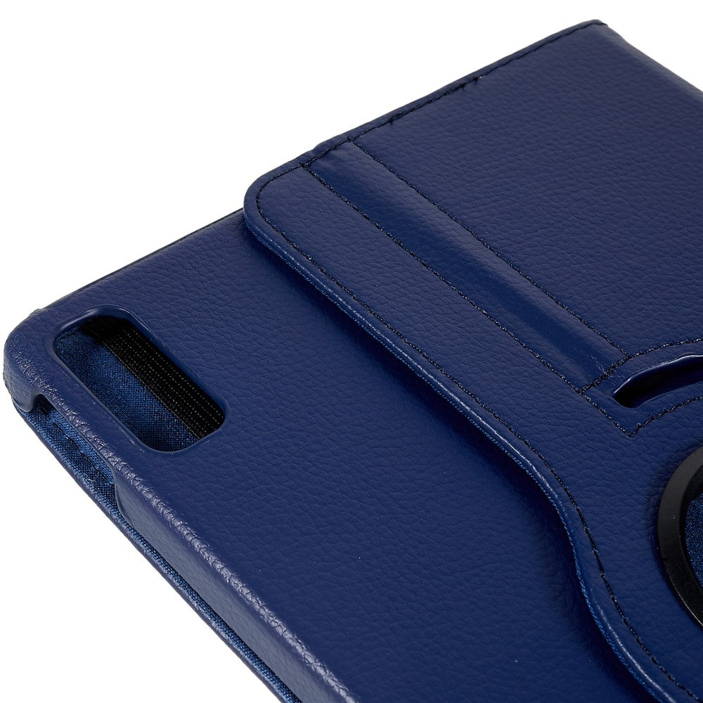For Lenovo Tab P11 Gen 2 Rotary Tablet Case Stand PU Leather Drop-Proof Tablet Cover with Elastic Band
