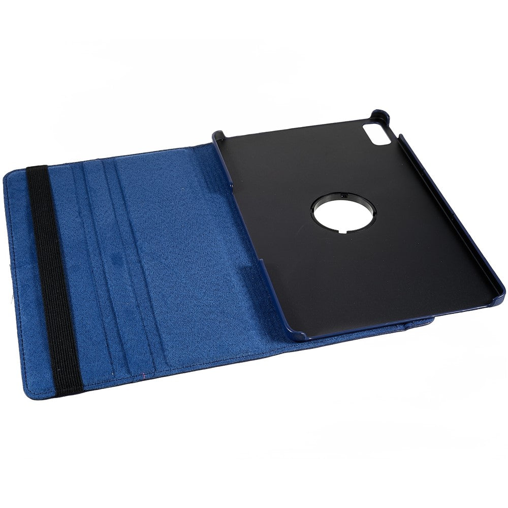 For Lenovo Tab P11 Gen 2 Rotary Tablet Case Stand PU Leather Drop-Proof Tablet Cover with Elastic Band