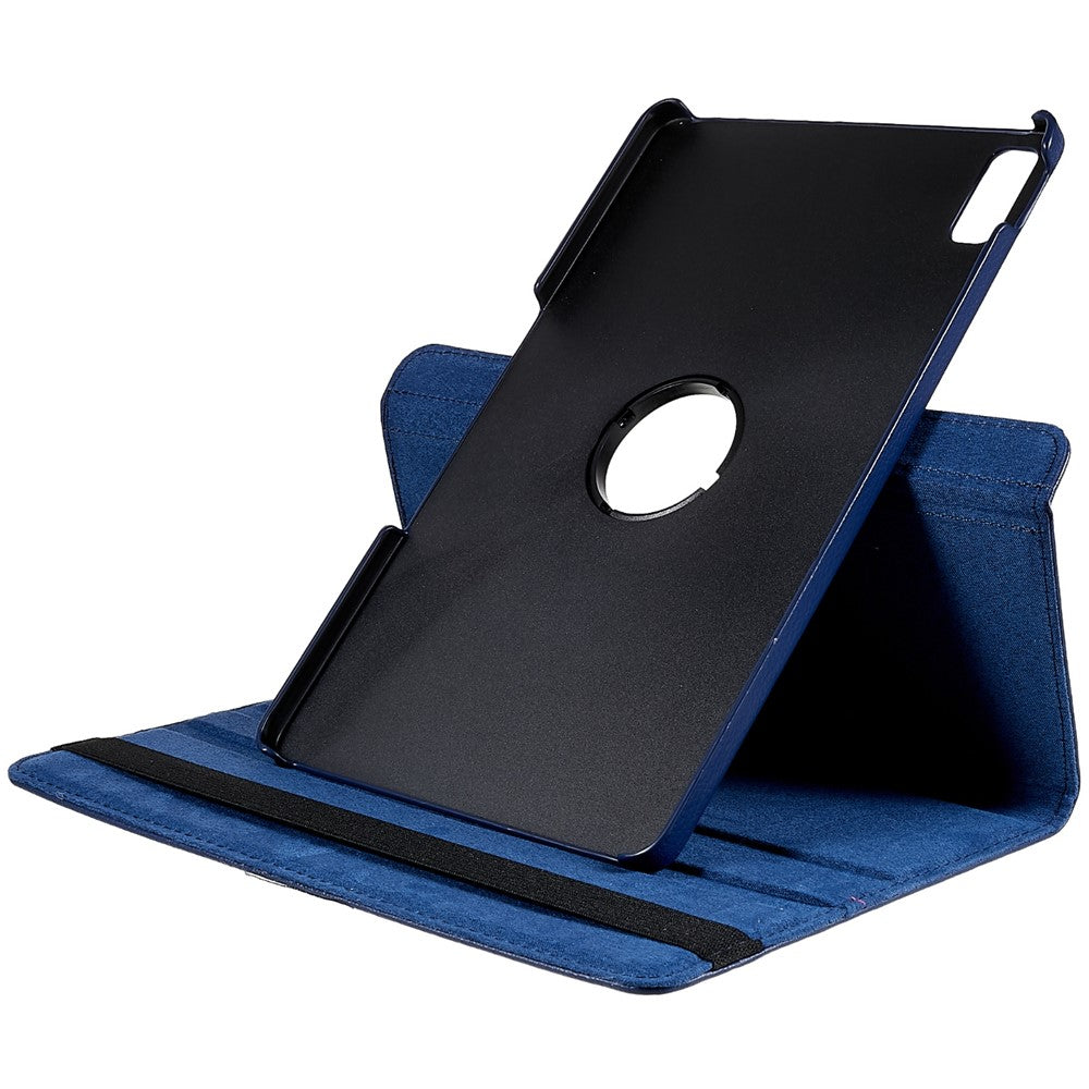 For Lenovo Tab P11 Gen 2 Rotary Tablet Case Stand PU Leather Drop-Proof Tablet Cover with Elastic Band