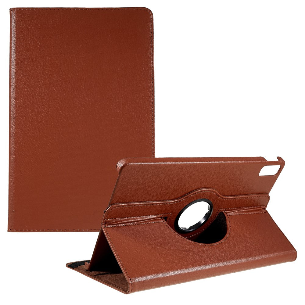 For Lenovo Tab P11 Gen 2 Rotary Tablet Case Stand PU Leather Drop-Proof Tablet Cover with Elastic Band