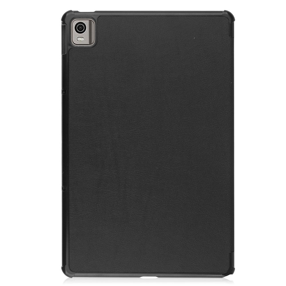 For Nokia T21 Tri-fold Stand Smart Auto Wake / Sleep Cover PU Leather Anti-Scratch Tablet Case