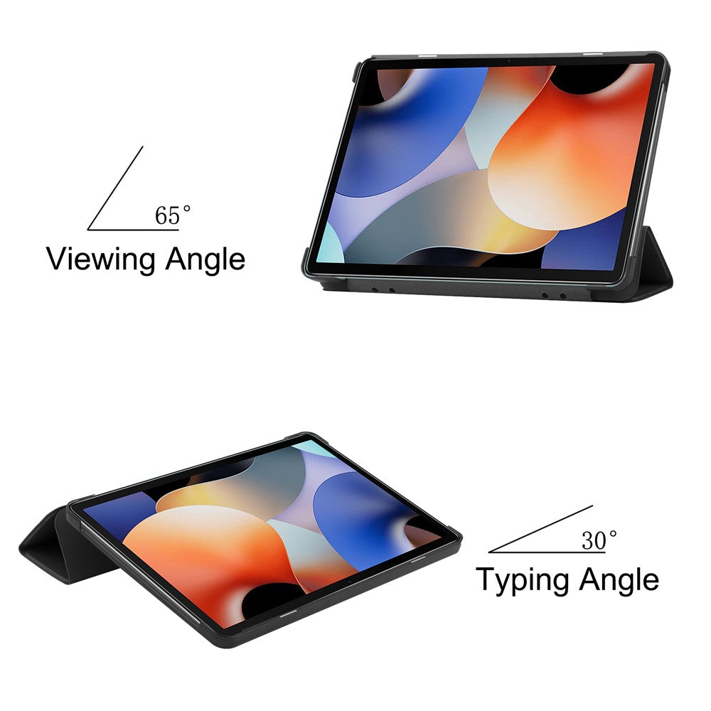 For Blackview Oscal Pad 10 Tri-fold PU Leather Tablet Case Stand Auto Wake / Sleep Anti-scratch Tablet Cover
