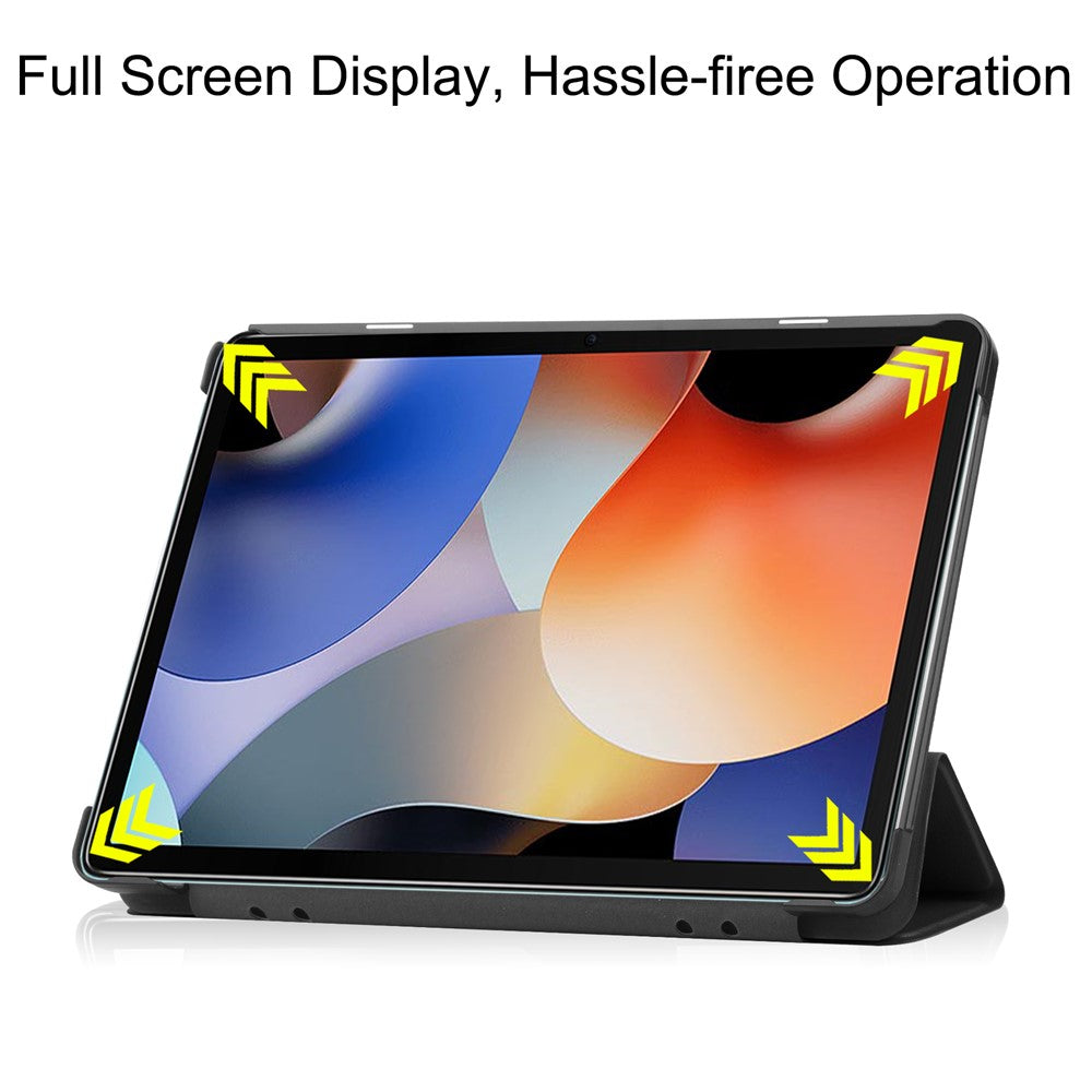 For Blackview Oscal Pad 10 Tri-fold PU Leather Tablet Case Stand Auto Wake / Sleep Anti-scratch Tablet Cover