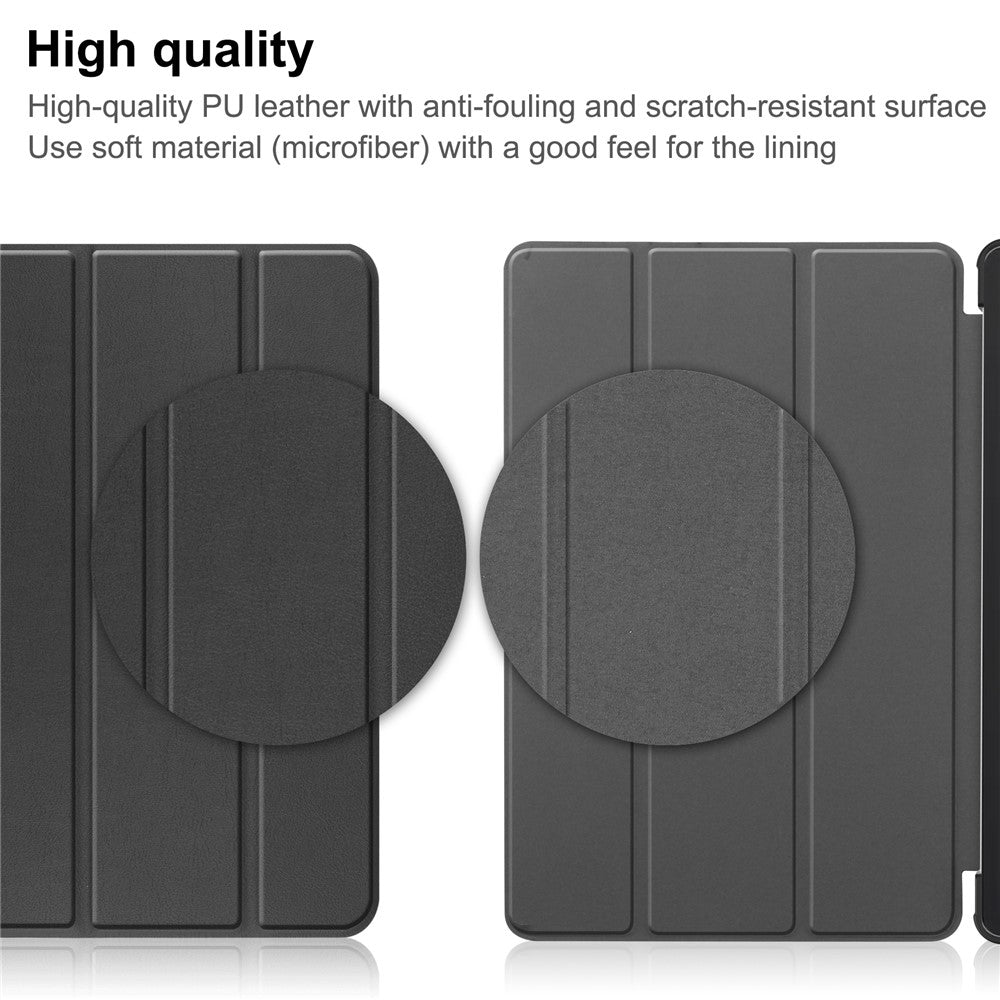 For Blackview Oscal Pad 10 Tri-fold PU Leather Tablet Case Stand Auto Wake / Sleep Anti-scratch Tablet Cover