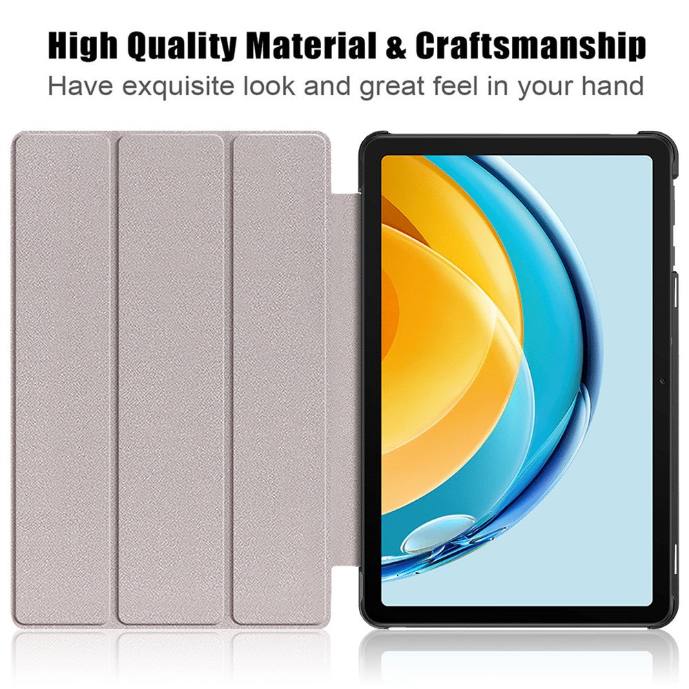 For Huawei MatePad SE 10.4-inch PU Leather Tablet Case Tri-fold Stand Anti-drop Tablet Cover