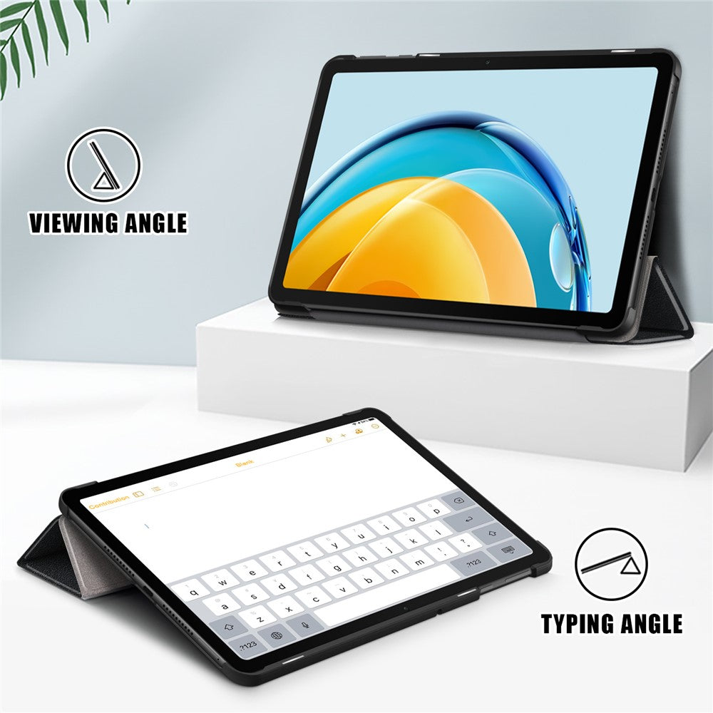 For Huawei MatePad SE 10.4-inch PU Leather Tablet Case Tri-fold Stand Anti-drop Tablet Cover