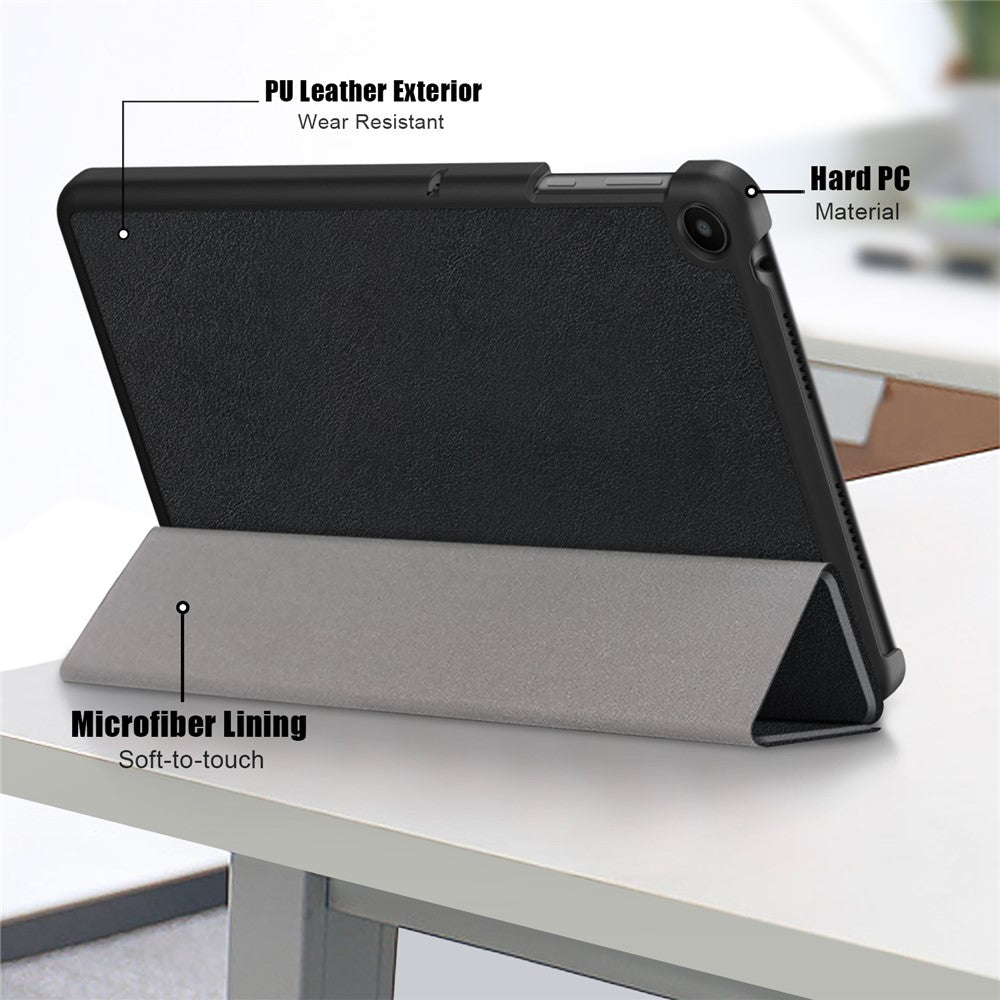 For Huawei MatePad SE 10.4-inch PU Leather Tablet Case Tri-fold Stand Anti-drop Tablet Cover