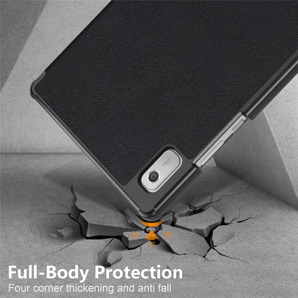 Tri-fold Stand Tablet Case for Lenovo Tab M9 TB-310FU , Auto Wake / Sleep PU Leather Tablet Cover