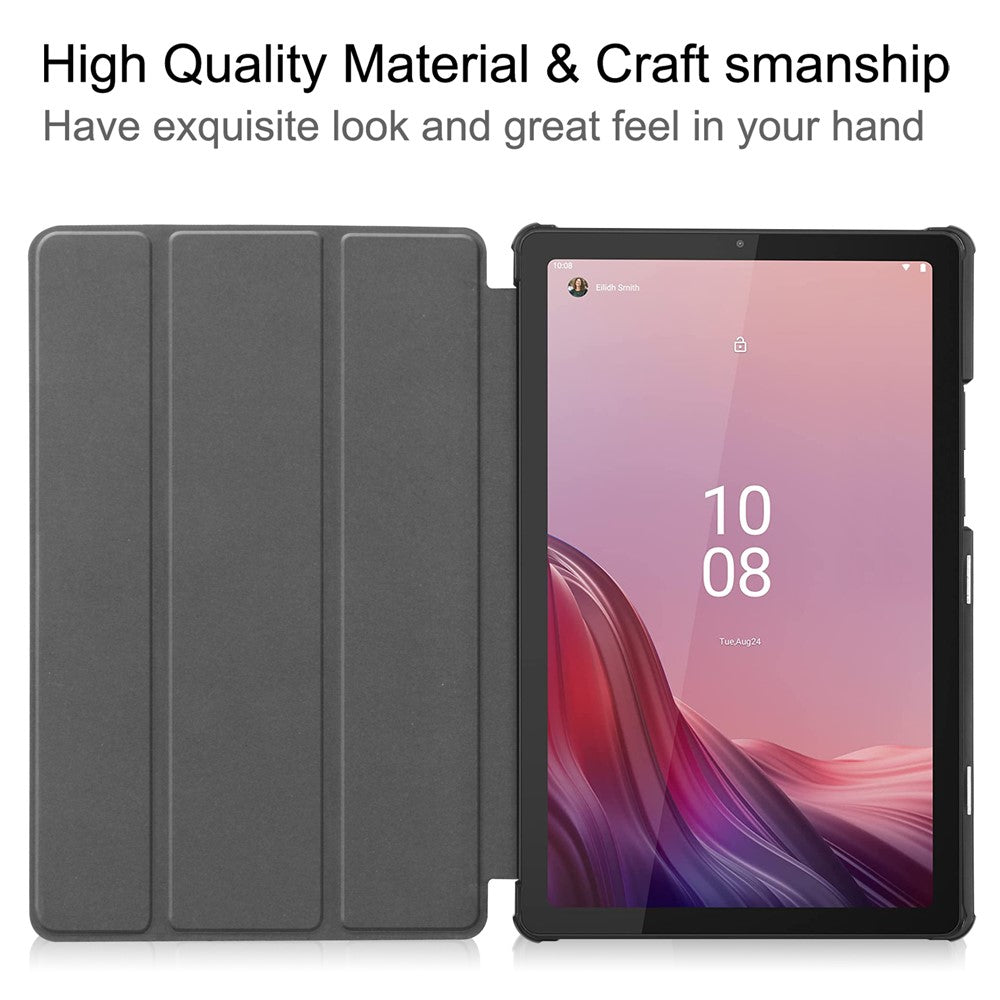 For Lenovo Tab M9 TB-310FU Anti-scratch PU Leather Tablet Case Tri-fold Stand Protective Cover