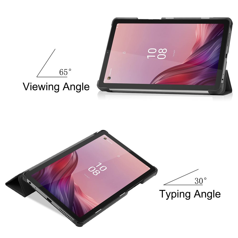 For Lenovo Tab M9 TB-310FU Anti-scratch PU Leather Tablet Case Tri-fold Stand Protective Cover