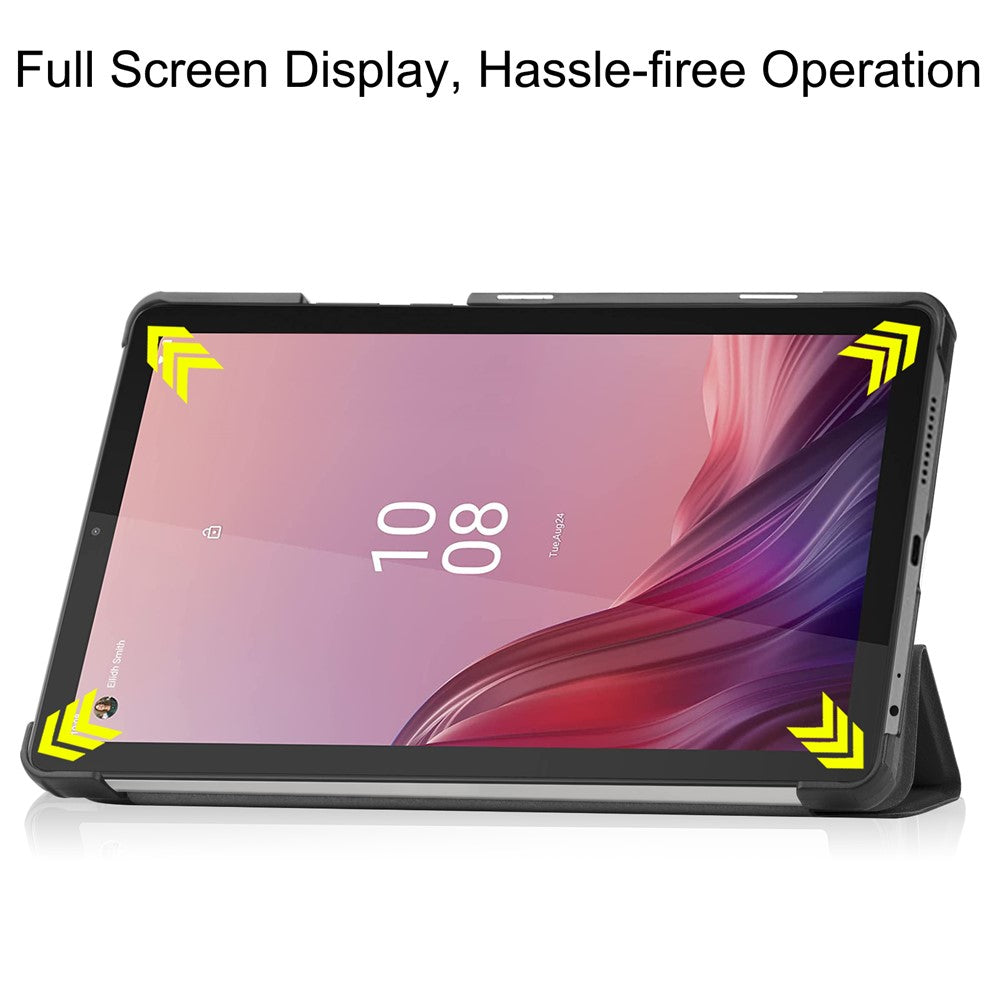 For Lenovo Tab M9 TB-310FU Anti-scratch PU Leather Tablet Case Tri-fold Stand Protective Cover