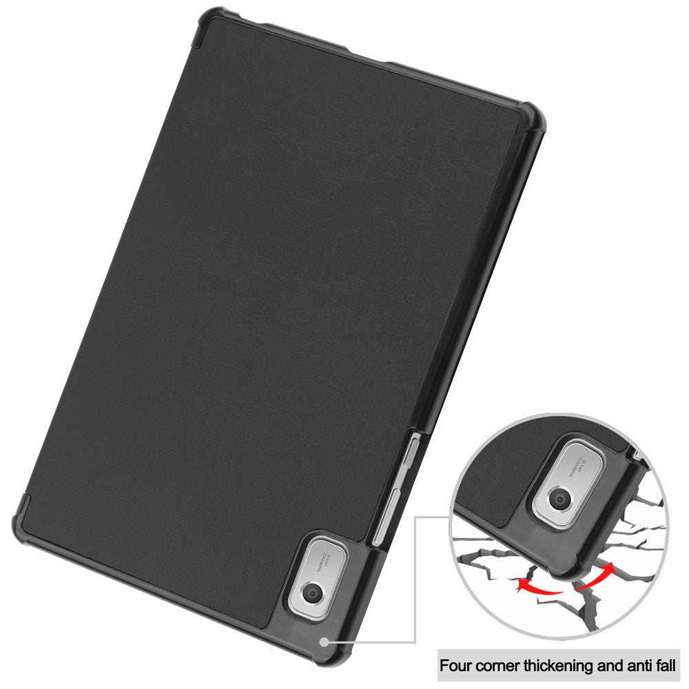 For Lenovo Tab M9 TB-310FU Anti-scratch PU Leather Tablet Case Tri-fold Stand Protective Cover